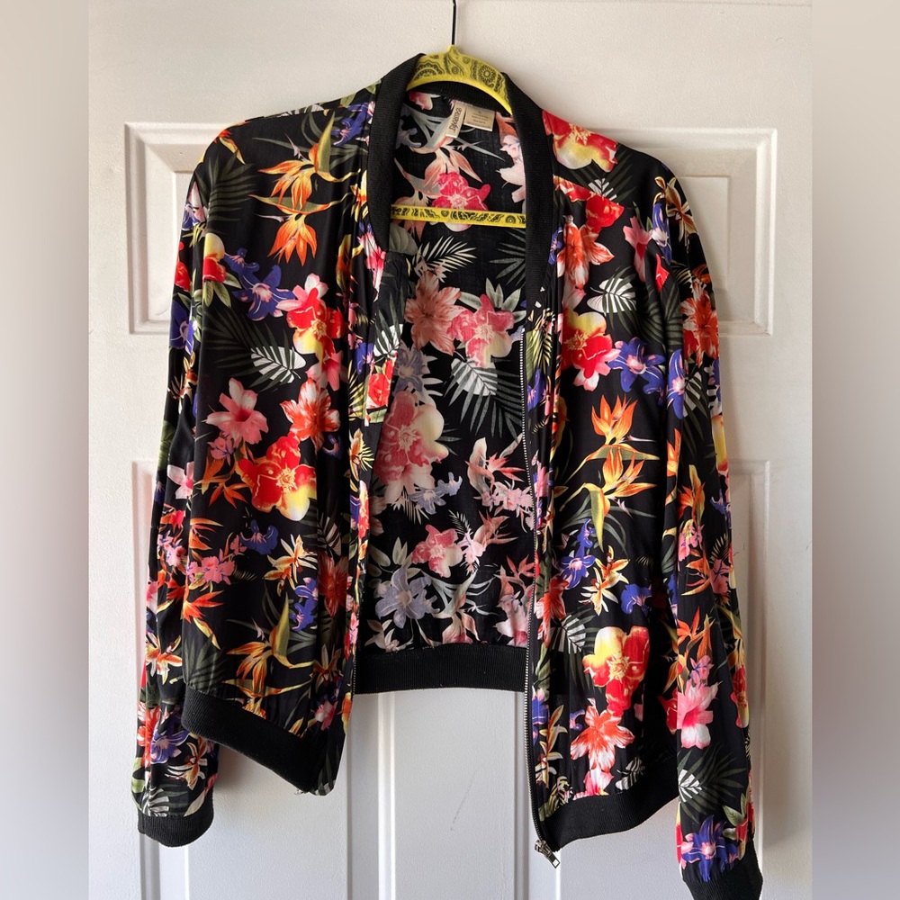 Black thin colorful jacket